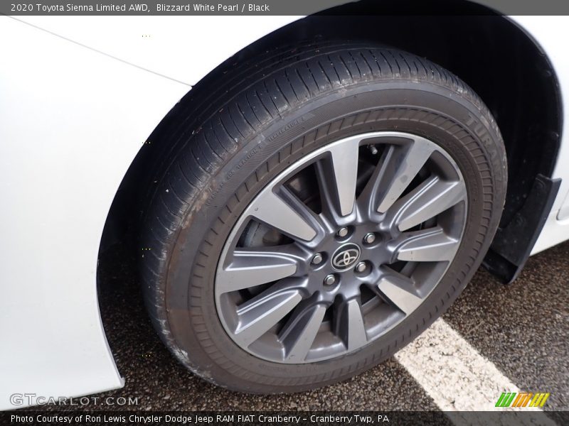 Blizzard White Pearl / Black 2020 Toyota Sienna Limited AWD