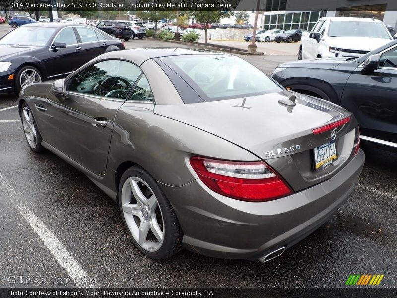 Indium Grey Metallic / Sahara Beige 2014 Mercedes-Benz SLK 350 Roadster