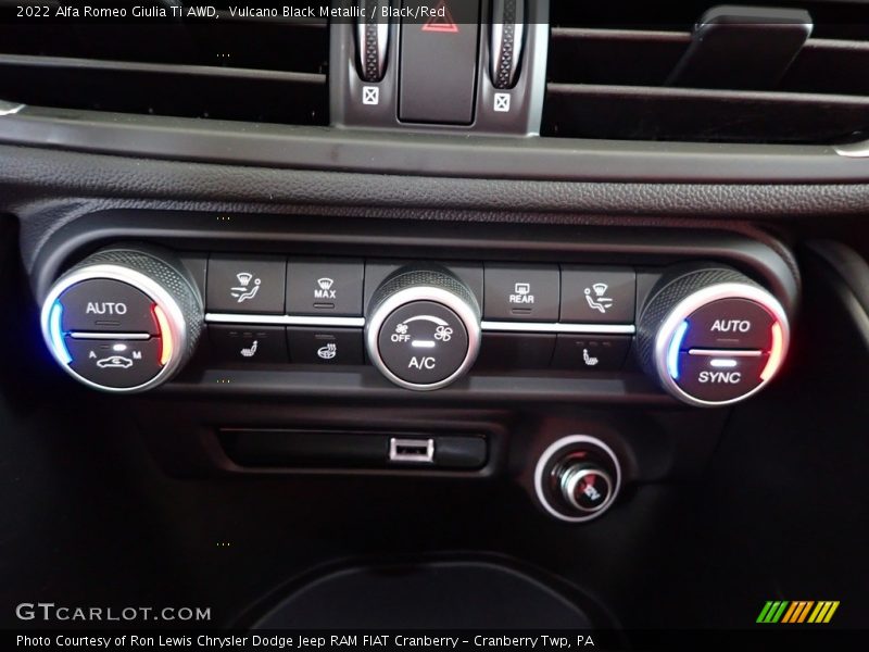 Controls of 2022 Giulia Ti AWD