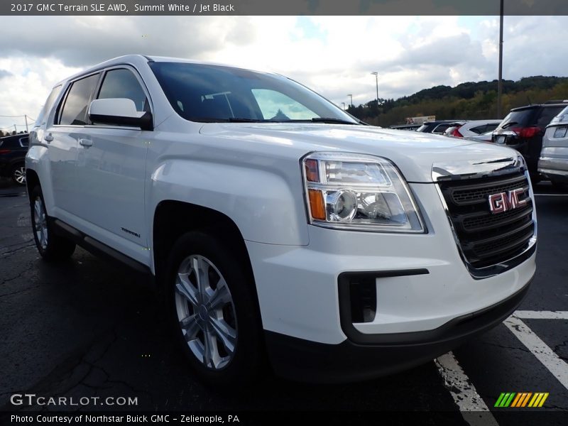 Summit White / Jet Black 2017 GMC Terrain SLE AWD