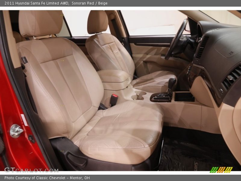 Sonoran Red / Beige 2011 Hyundai Santa Fe Limited AWD