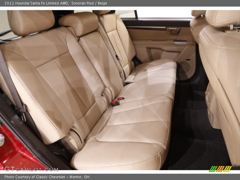 Sonoran Red / Beige 2011 Hyundai Santa Fe Limited AWD