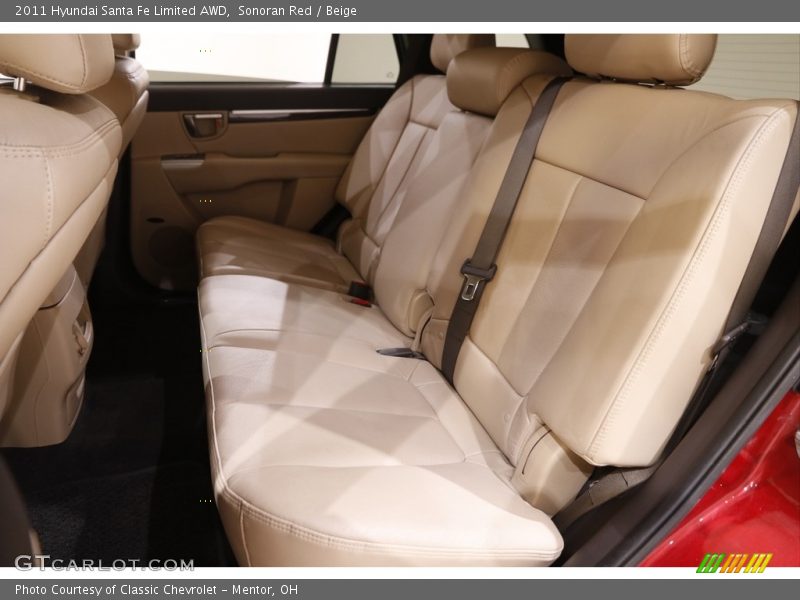 Sonoran Red / Beige 2011 Hyundai Santa Fe Limited AWD