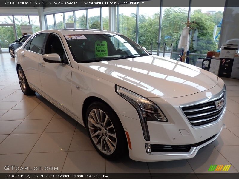 Crystal White Tricoat / Light Platinum 2018 Cadillac CT6 3.6 Luxury AWD Sedan