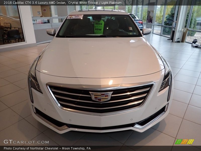 Crystal White Tricoat / Light Platinum 2018 Cadillac CT6 3.6 Luxury AWD Sedan