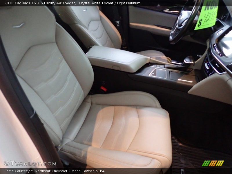 Crystal White Tricoat / Light Platinum 2018 Cadillac CT6 3.6 Luxury AWD Sedan
