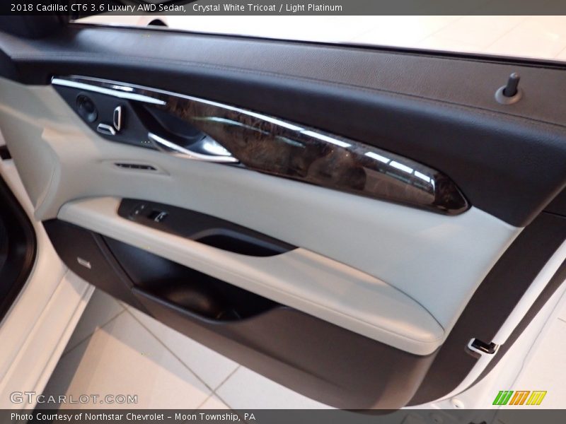 Crystal White Tricoat / Light Platinum 2018 Cadillac CT6 3.6 Luxury AWD Sedan
