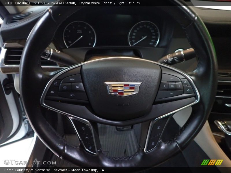 Crystal White Tricoat / Light Platinum 2018 Cadillac CT6 3.6 Luxury AWD Sedan