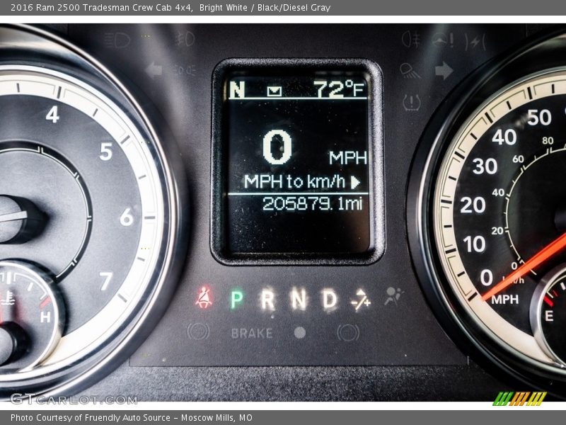Bright White / Black/Diesel Gray 2016 Ram 2500 Tradesman Crew Cab 4x4