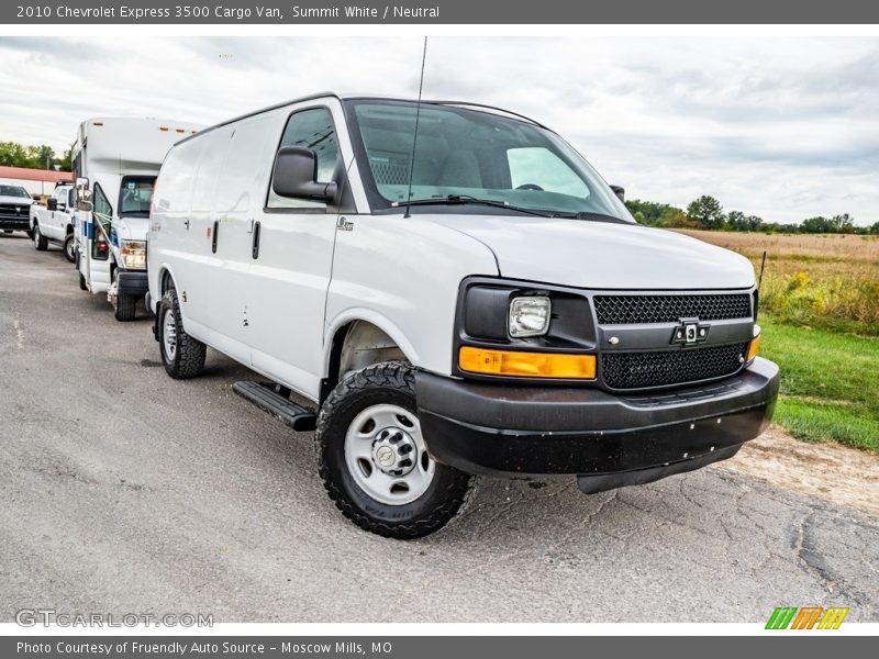 Summit White / Neutral 2010 Chevrolet Express 3500 Cargo Van