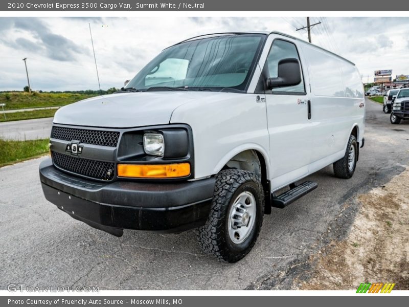 Summit White / Neutral 2010 Chevrolet Express 3500 Cargo Van