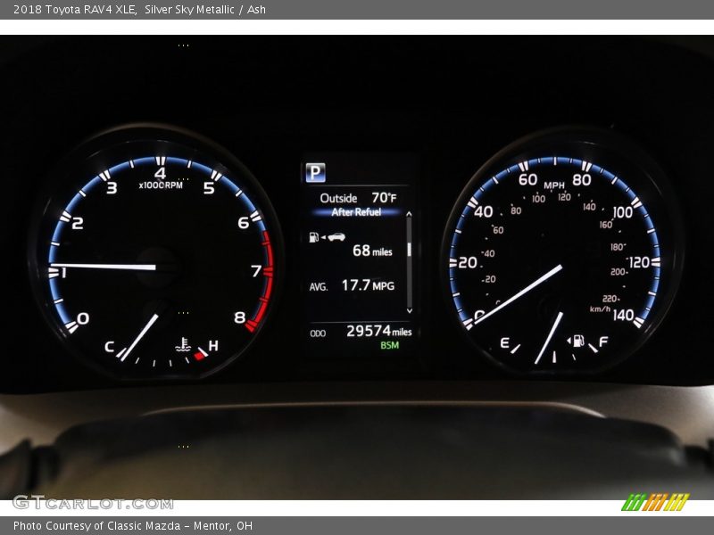 Silver Sky Metallic / Ash 2018 Toyota RAV4 XLE