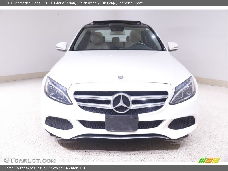 Polar White / Silk Beige/Espresso Brown 2016 Mercedes-Benz C 300 4Matic Sedan