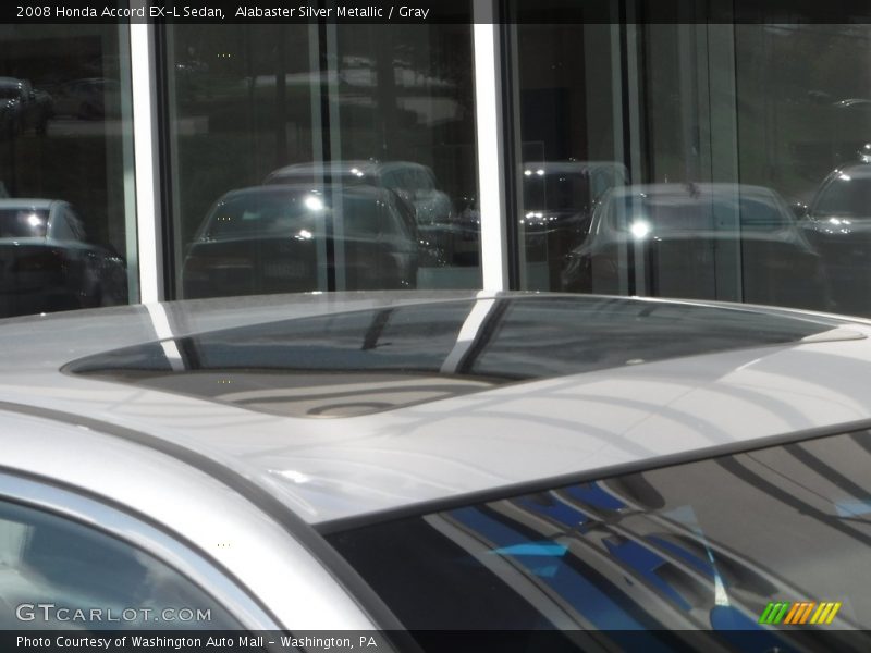 Alabaster Silver Metallic / Gray 2008 Honda Accord EX-L Sedan