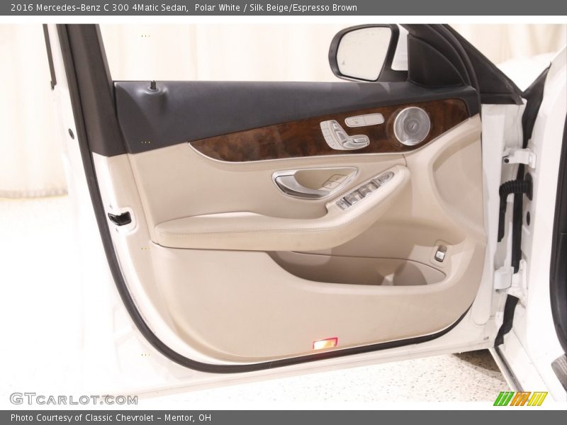 Polar White / Silk Beige/Espresso Brown 2016 Mercedes-Benz C 300 4Matic Sedan