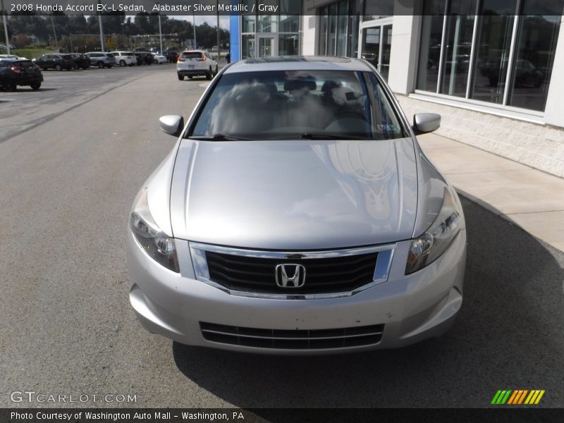 Alabaster Silver Metallic / Gray 2008 Honda Accord EX-L Sedan