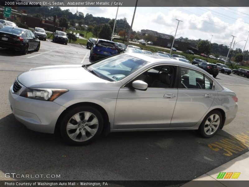 Alabaster Silver Metallic / Gray 2008 Honda Accord EX-L Sedan