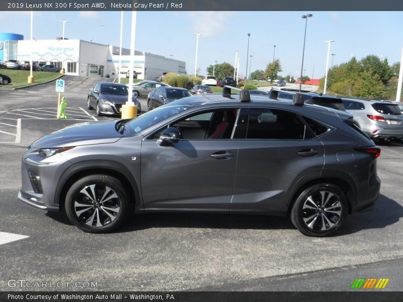 Nebula Gray Pearl / Red 2019 Lexus NX 300 F Sport AWD