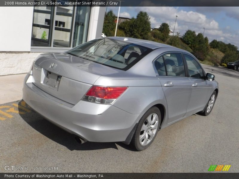 Alabaster Silver Metallic / Gray 2008 Honda Accord EX-L Sedan