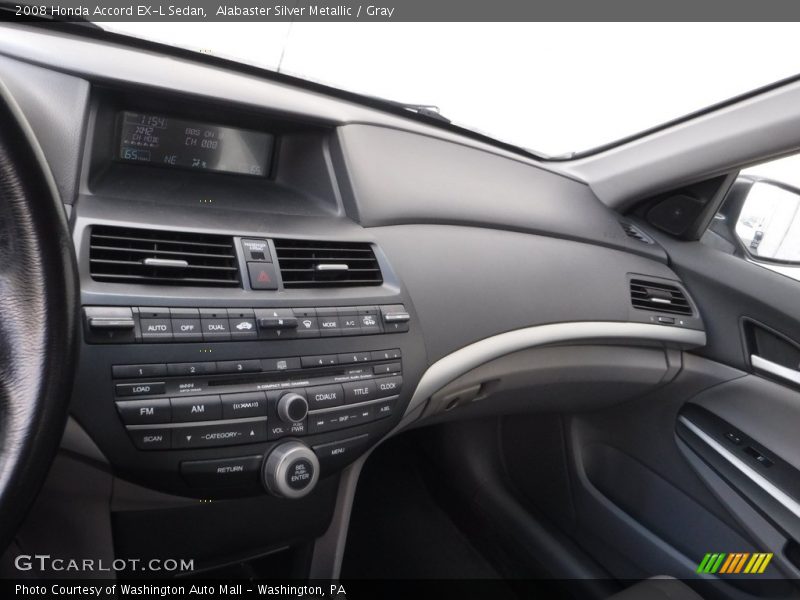 Alabaster Silver Metallic / Gray 2008 Honda Accord EX-L Sedan