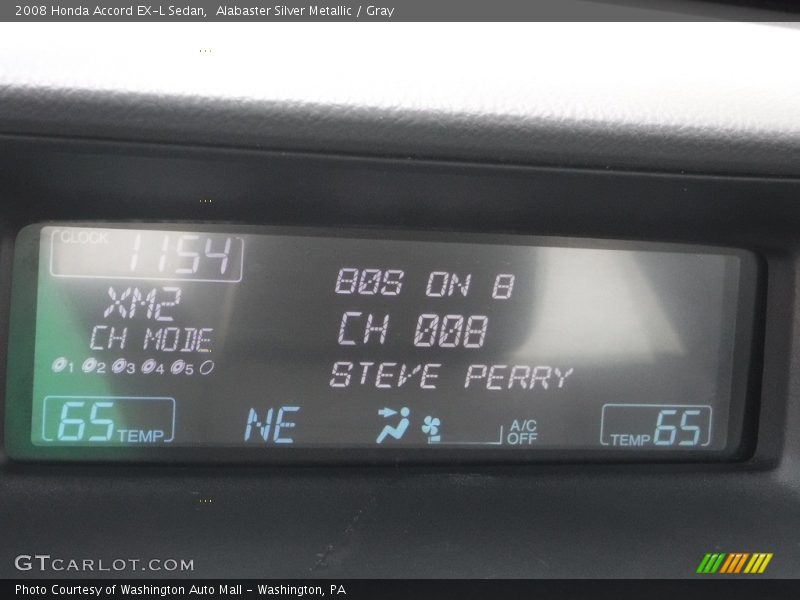 Alabaster Silver Metallic / Gray 2008 Honda Accord EX-L Sedan