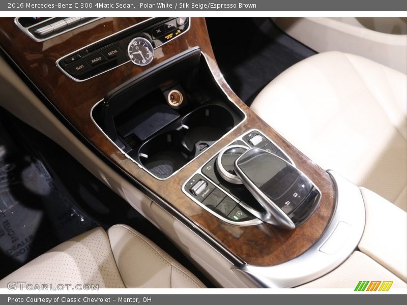 Polar White / Silk Beige/Espresso Brown 2016 Mercedes-Benz C 300 4Matic Sedan