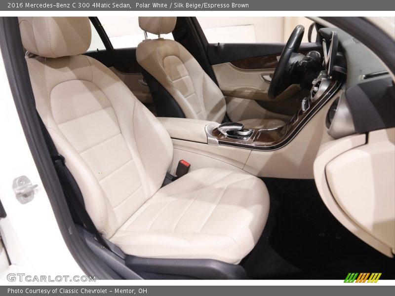 Polar White / Silk Beige/Espresso Brown 2016 Mercedes-Benz C 300 4Matic Sedan