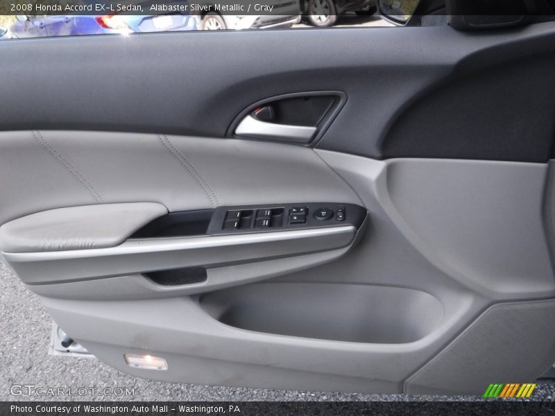 Alabaster Silver Metallic / Gray 2008 Honda Accord EX-L Sedan