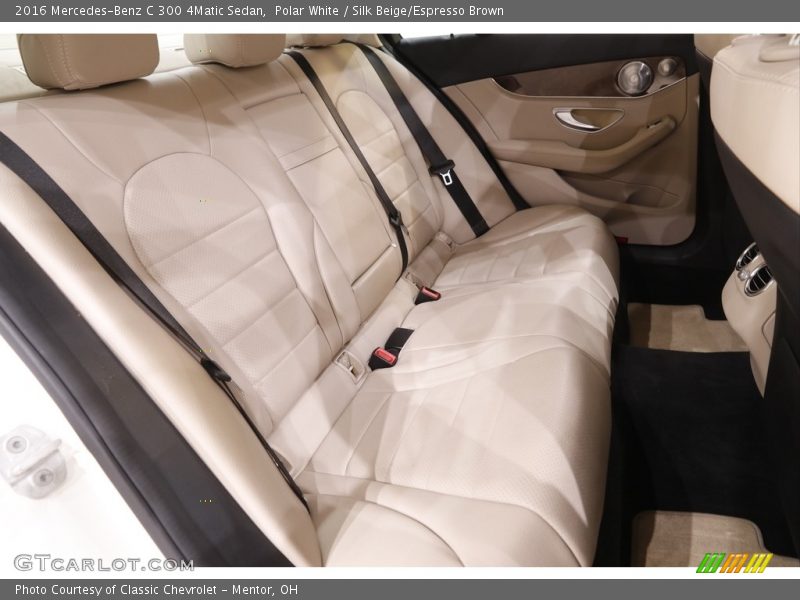 Polar White / Silk Beige/Espresso Brown 2016 Mercedes-Benz C 300 4Matic Sedan