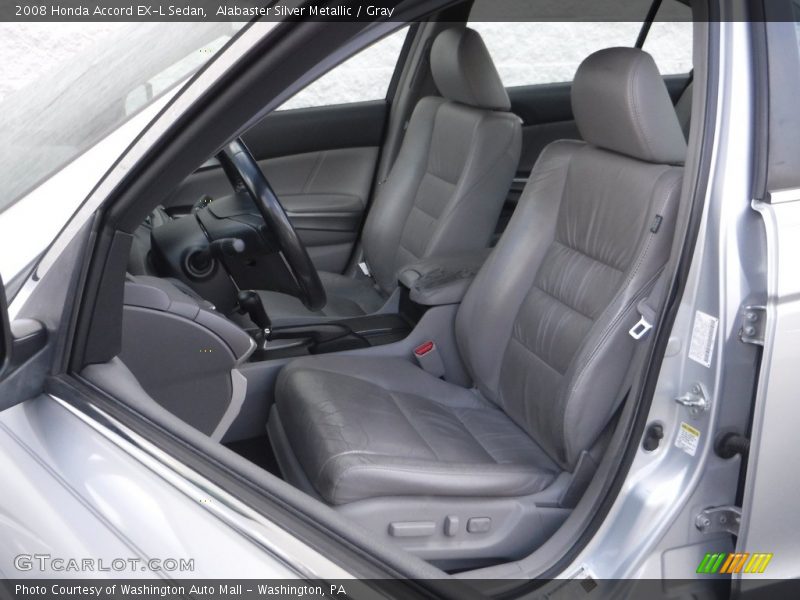 Alabaster Silver Metallic / Gray 2008 Honda Accord EX-L Sedan