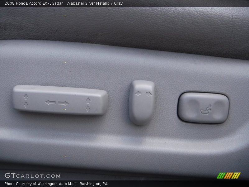 Alabaster Silver Metallic / Gray 2008 Honda Accord EX-L Sedan