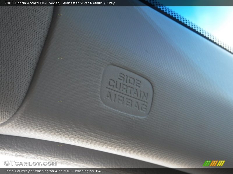 Alabaster Silver Metallic / Gray 2008 Honda Accord EX-L Sedan