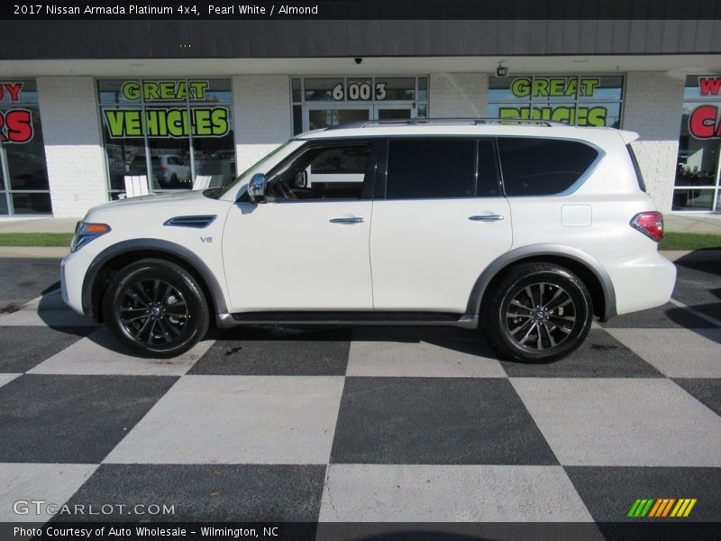 Pearl White / Almond 2017 Nissan Armada Platinum 4x4