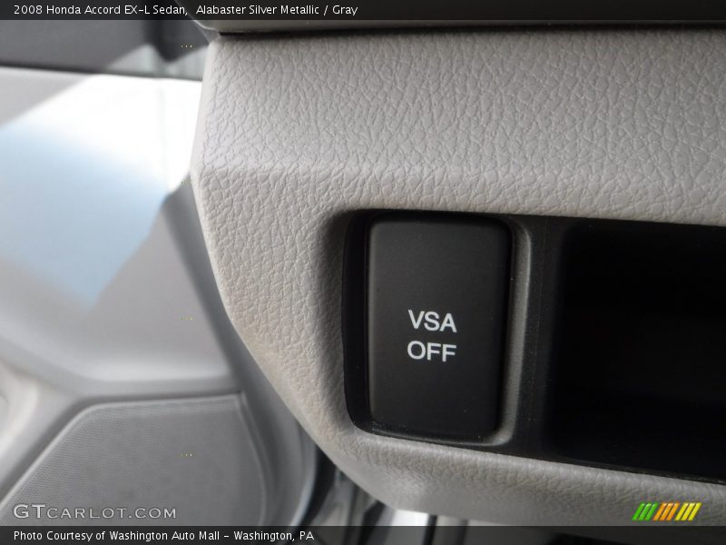 Alabaster Silver Metallic / Gray 2008 Honda Accord EX-L Sedan