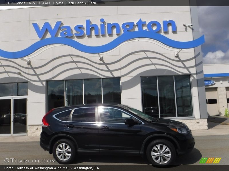 Crystal Black Pearl / Black 2012 Honda CR-V EX 4WD