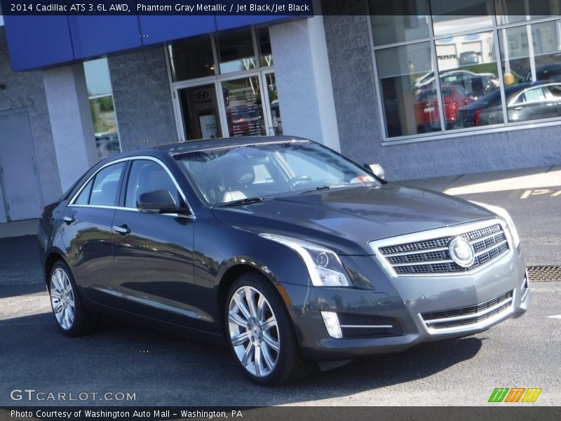Phantom Gray Metallic / Jet Black/Jet Black 2014 Cadillac ATS 3.6L AWD