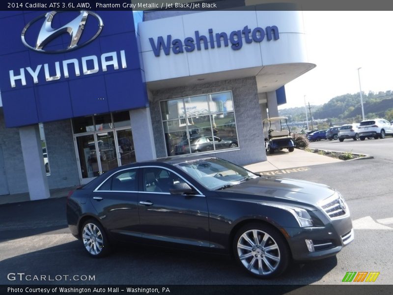 Phantom Gray Metallic / Jet Black/Jet Black 2014 Cadillac ATS 3.6L AWD