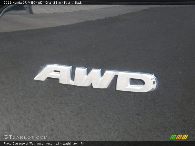 Crystal Black Pearl / Black 2012 Honda CR-V EX 4WD