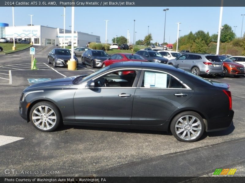 Phantom Gray Metallic / Jet Black/Jet Black 2014 Cadillac ATS 3.6L AWD