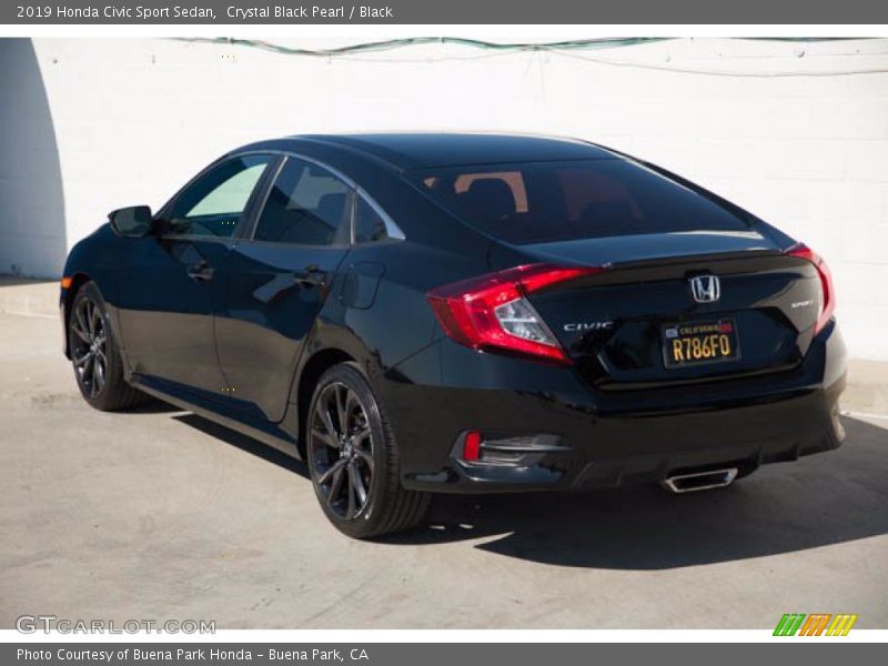 Crystal Black Pearl / Black 2019 Honda Civic Sport Sedan