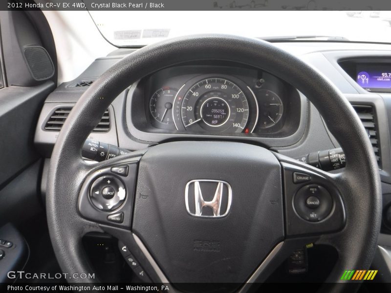 Crystal Black Pearl / Black 2012 Honda CR-V EX 4WD