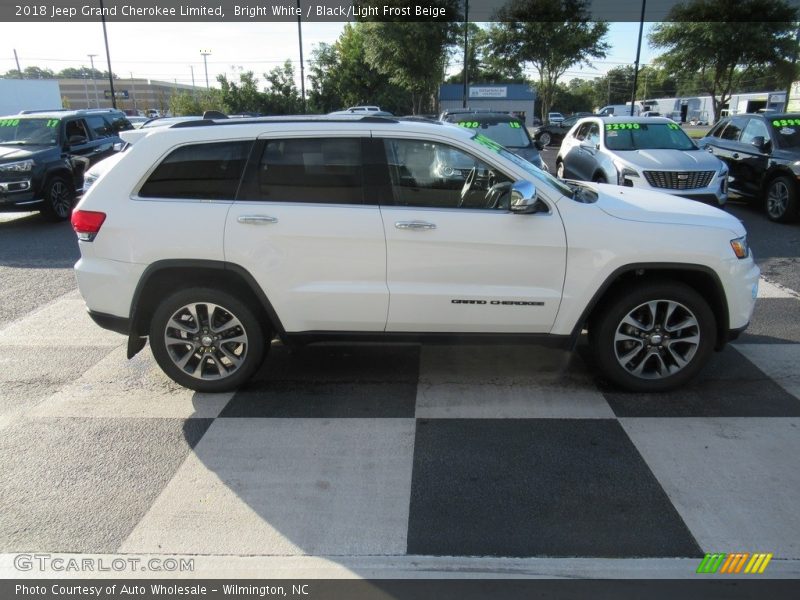 Bright White / Black/Light Frost Beige 2018 Jeep Grand Cherokee Limited