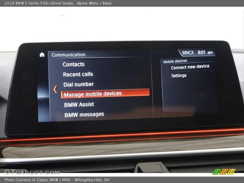Alpine White / Black 2018 BMW 5 Series 540i xDrive Sedan