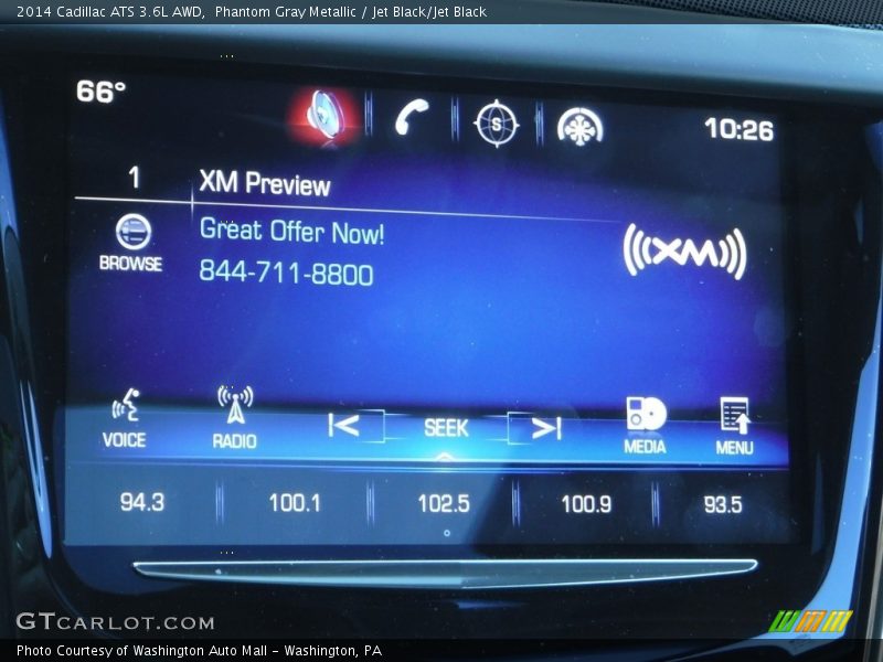Phantom Gray Metallic / Jet Black/Jet Black 2014 Cadillac ATS 3.6L AWD