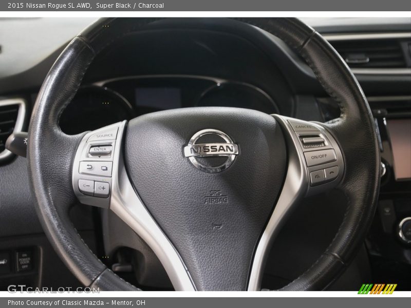 Super Black / Charcoal 2015 Nissan Rogue SL AWD