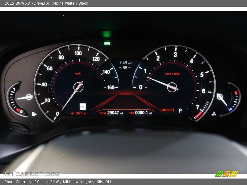 Alpine White / Black 2019 BMW X3 xDrive30i