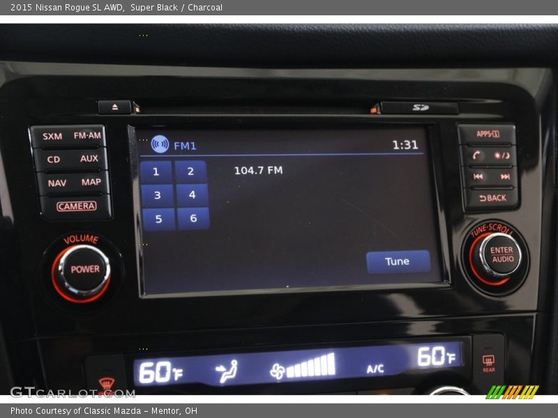 Super Black / Charcoal 2015 Nissan Rogue SL AWD