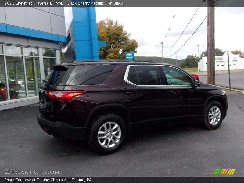 Black Cherry Metallic / Jet Black 2021 Chevrolet Traverse LT AWD