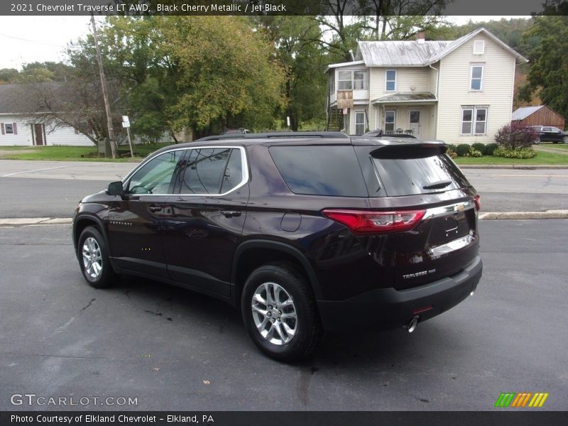 Black Cherry Metallic / Jet Black 2021 Chevrolet Traverse LT AWD