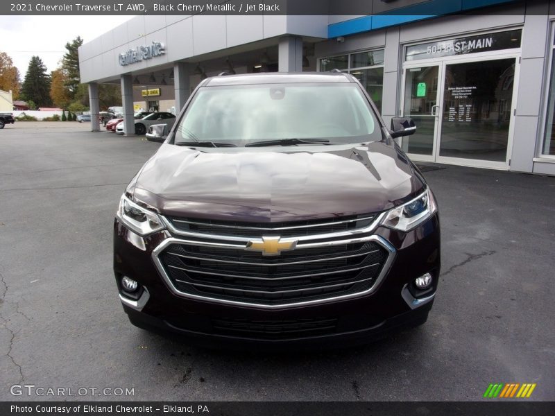 Black Cherry Metallic / Jet Black 2021 Chevrolet Traverse LT AWD
